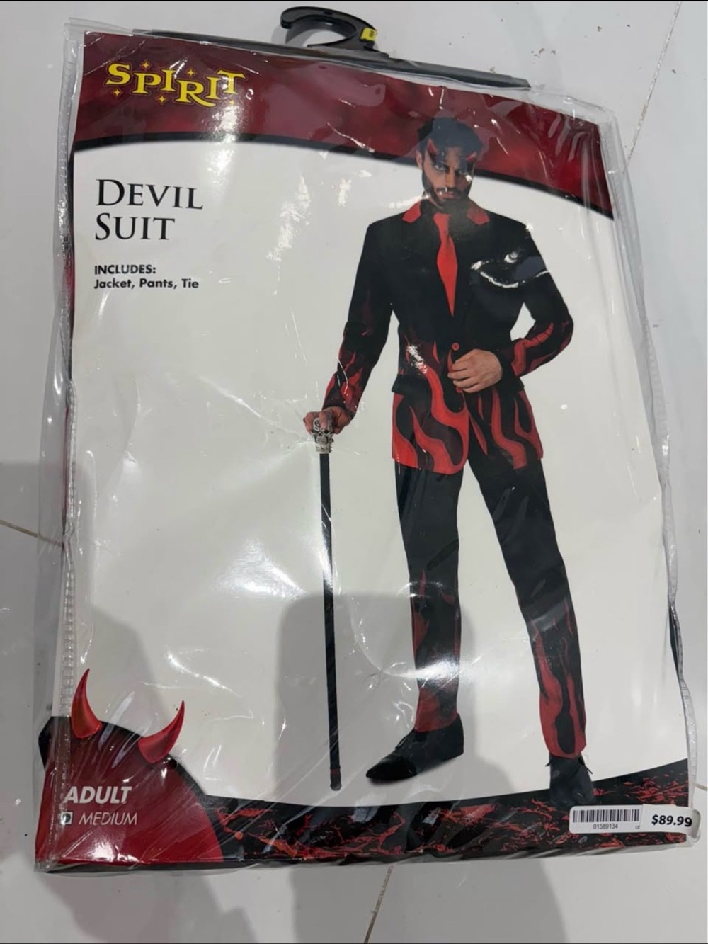 Costume devil suit jacket pants tie brand new premium Halloween men’s medium